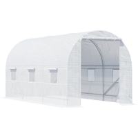 QDStores  Outsunny 4.5Lx2Wx2H M Walk-In Greenhouse-White