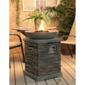 QDStores  Premium Slate Effect Garden Fire Pit by Callow