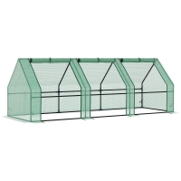 QDStores  Outsunny Polytunnel Greenhouse Steel Frame Xs Size