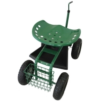 QDStores  Heavy Duty Wheeled Garden Cart Seat by Raven