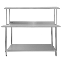 QDStores  Stainless Steel Workbench 150cm - Silver Catering by Raven