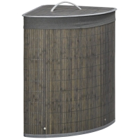 QDStores  Homcom Bamboo Laundry Basket With Lid