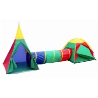 QDStores  3 In 1 Adventure Indoor Outdoor Tepee Play Tent Set