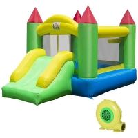 QDStores  Homcom Nylon Inflatable Bouncy Castle Multi-Colour