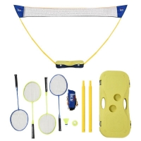 QDStores  Homcom Plastic Portable Badminton Net Blue/Yellow