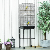 QDStores  Grille 157cm Bird Cage Wheeled Black by Pawhut