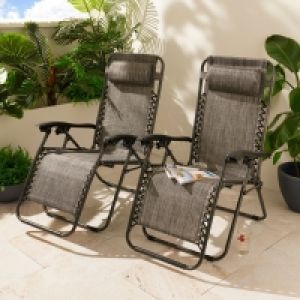 Outmore Zero Gravity Sun Lounger Pack of 2 £55.00