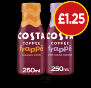 Costa Frappè Caramel Swirl, Choc Fudge Brownie
