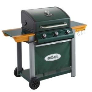 RobertDyas  Outback Hunter 3-Burner Hybrid Gas & Charcoal BBQ - Green