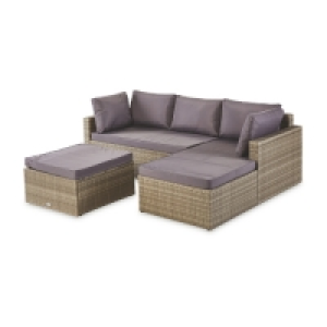 Belavi Rattan Effect Corner Sofa