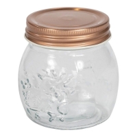 QDStores  Glass Jar Twist Lid 170ml - Clear