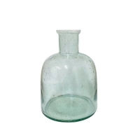 QDStores  Vase Glass with Bubble Pattern - 20cm