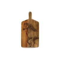 QDStores  Chopping Board Wood with House Pattern - 50cm