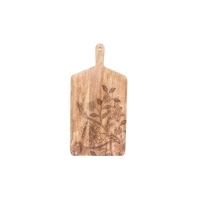 QDStores  Chopping Board Wood with Floral Pattern - 50cm