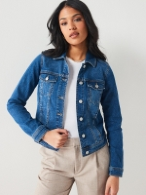 LittleWoods V By Very Denim Western Jacket - Mid Wash