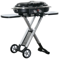 RobertDyas  Outsunny Foldable 2 Burner Gas BBQ Grill Trolley