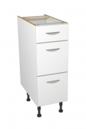 Wickes Dakota White Matt Slab Drawer Unit - 300mm