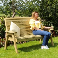 QDStores  Freya Garden Bench by Zest - 3 Seats