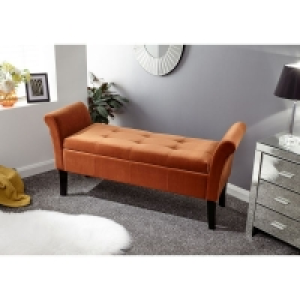 QDStores  Osborne Bench Wood & Fabric Brown