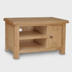 QDStores  Cotswold Oak TV Unit Natural 1 Door 2 Shelves