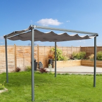 QDStores  Budget Garden Gazebo by Wensum with a 3 x 3M Grey Canopy