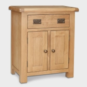 QDStores  Cotswold Oak Sideboard Natural 2 Doors 1 Drawer