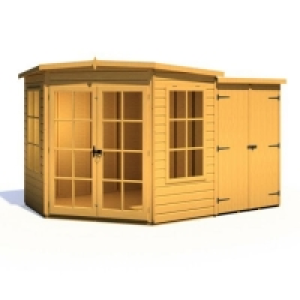 RobertDyas  Shire Hampton Corner Summerhouse with Side Shed 7 ft x 11 ft