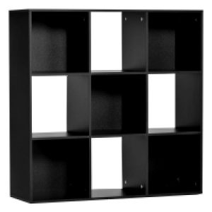 QDStores  Homcom Nine-Cube Compact Shelving Unit - Black