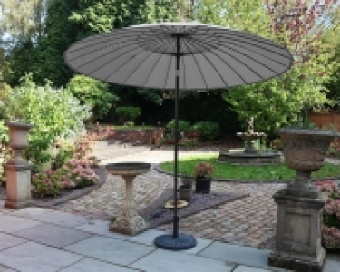 tofs  Royalcraft Grey Shanghai Crank and Tilt Parasol 2.7m