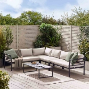 RobertDyas  Furniture Box Montenegro Outdoor Sofa Set 6 Seat Grey
