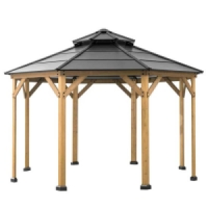 Sunjoy Cedar Wood Gazebo Eggi - 395Cm X 395Cm, Anthracite £1,415.99