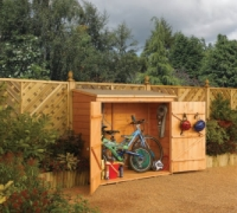Rowlinson Timber Wall Bike & Garden Storage Unit - 6 x 3ft