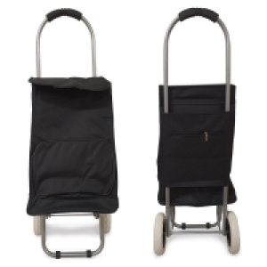 QDStores  Plain Black Shopping Trolley