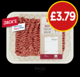Jacks Beef Mince £3.79