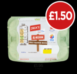 Jacks Medium Eggs £1.50