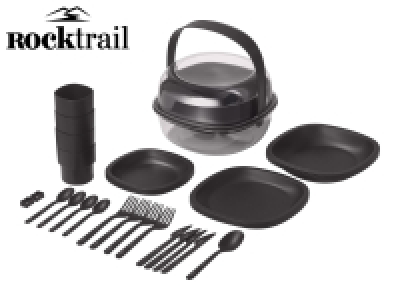 Rocktrail 33-Piece Camping Tableware Set
