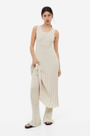 Rib-knit trousers