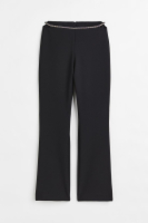 Rhinestone-belt trousers