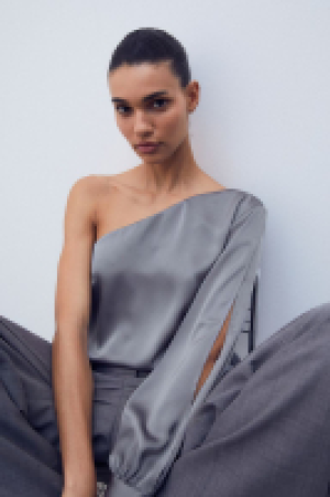Satin one-shoulder blouse £18.99