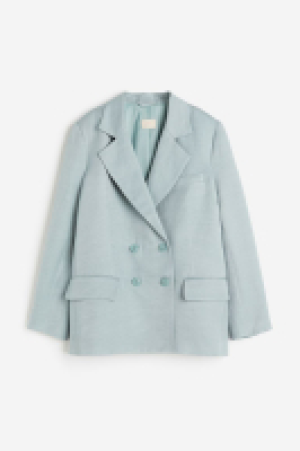 Double-breasted linen-blend blazer £49.00