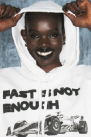 Oversized print-motif hoodie