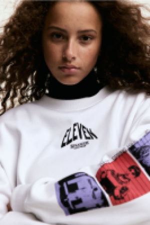 Oversized printed sweatshirt