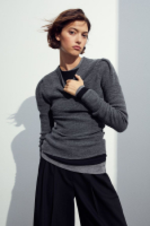 Puff-sleeved wool top £33.00