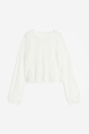 Lace peplum blouse