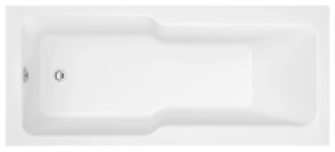 Wickes Evolve Acrylic Shower Bath - 1700 x 750mm