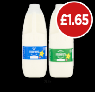 Freshways Milk Whole, Semi-Skimmed £1.65