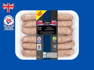 Lidl  Deluxe 12 British Pork Sausages