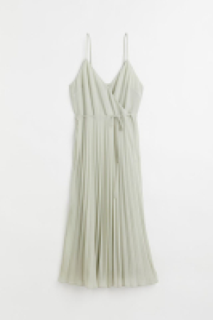 Pleated wrap dress