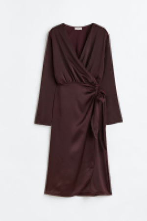 HM  Satin wrap dress