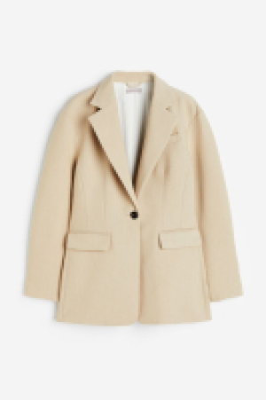 Single-breasted twill blazer